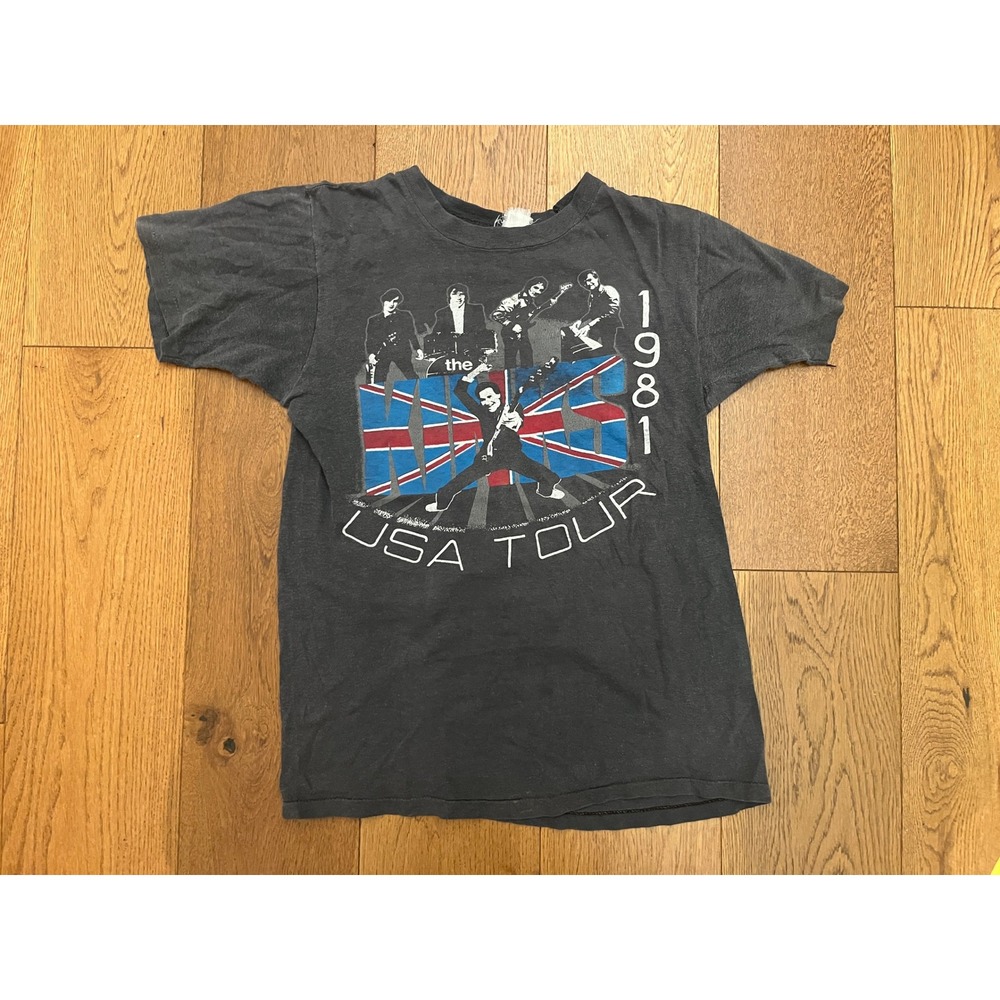 Vintage 1981 The Kinks USA Tour Shirt Give The‎ People What They Want Black Rock